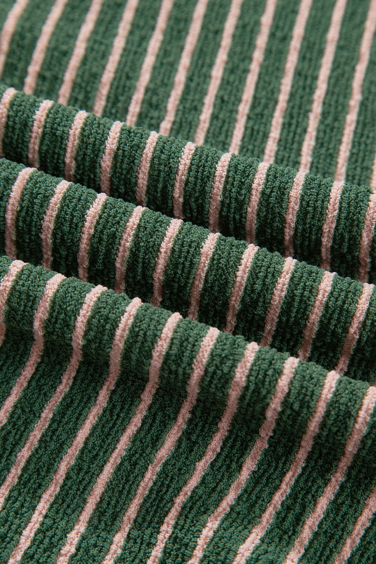 Green Stripe Striped V Neck Patchwork Long Sleeve Regular Fit Cardigan-Sweaters & Cardigans/Cardigans-[Adult]-[Female]-2022 Online Blue Zone Planet