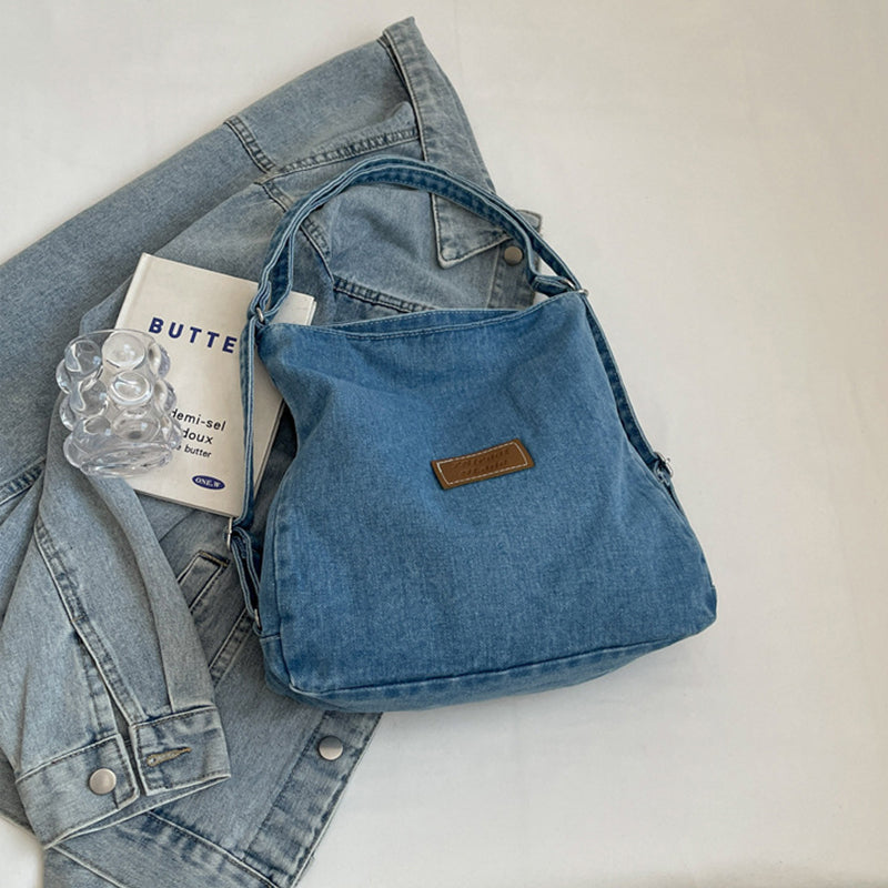 Blue Zone Planet | Adjustable Strap Denim Shoulder Bag-TOPS / DRESSES-[Adult]-[Female]-2022 Online Blue Zone Planet