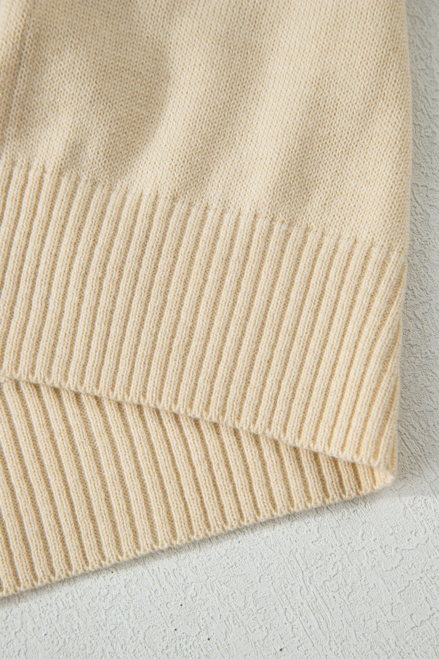 Apricot Buttoned Front Rolled Hem Cap Sleeve Sweater Top-TOPS / DRESSES-[Adult]-[Female]-2022 Online Blue Zone Planet