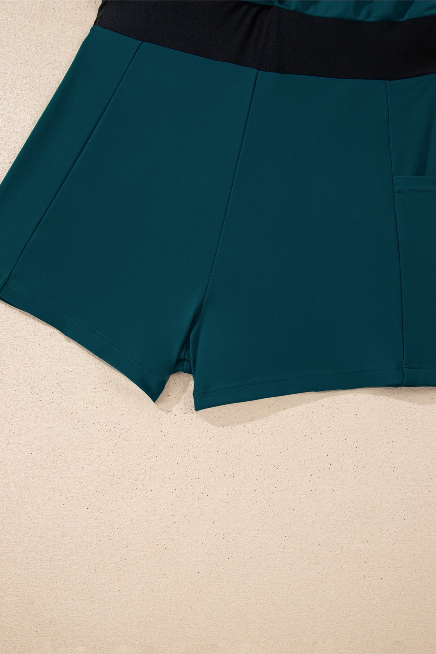 Blue Sapphire Contrast Edge Ruffled High Waist One Piece Swim Dress-TOPS / DRESSES-[Adult]-[Female]-2022 Online Blue Zone Planet