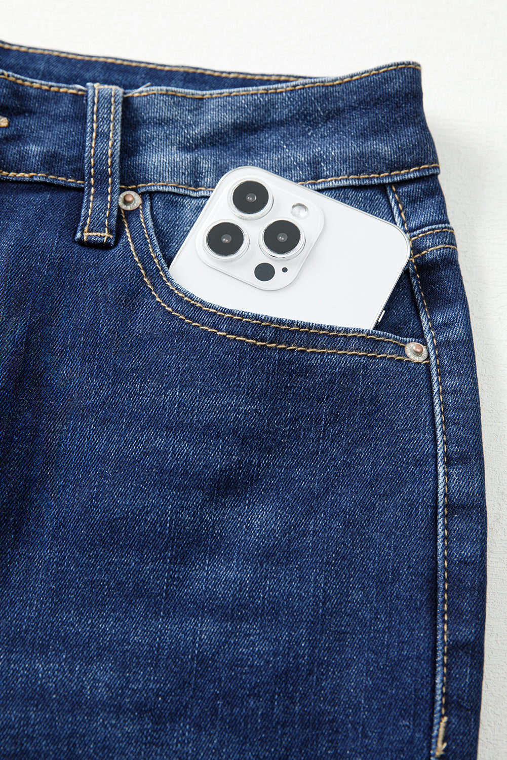 Sail Blue Western Stitch Patched Pocket Bootcut Jeans-Bottoms/Jeans-[Adult]-[Female]-2022 Online Blue Zone Planet