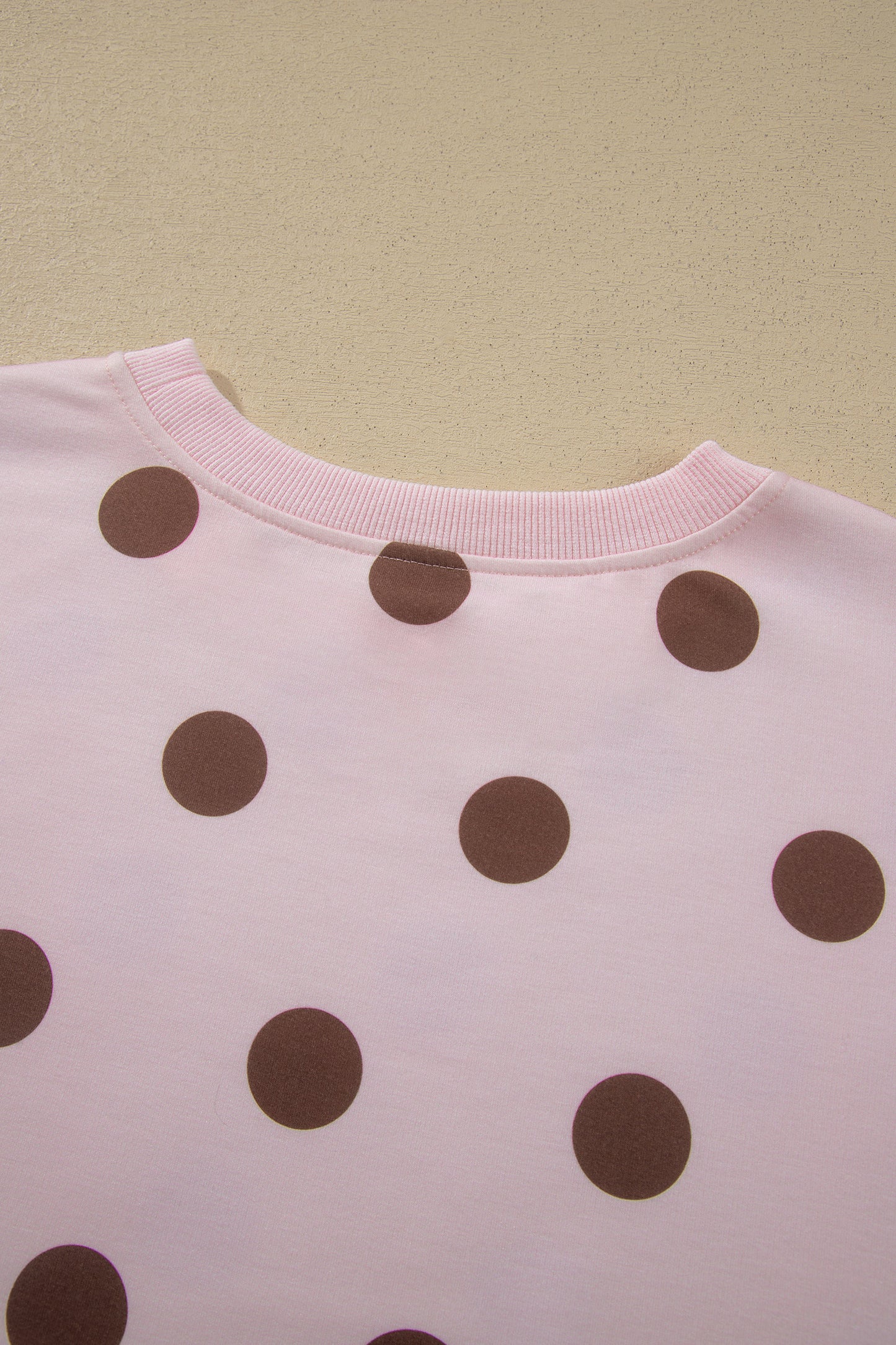 Pink Polka Dot Two Piece Set Long Sleeve Casual Skirt Set-Two Piece Sets/Two Piece Dresses-[Adult]-[Female]-2022 Online Blue Zone Planet