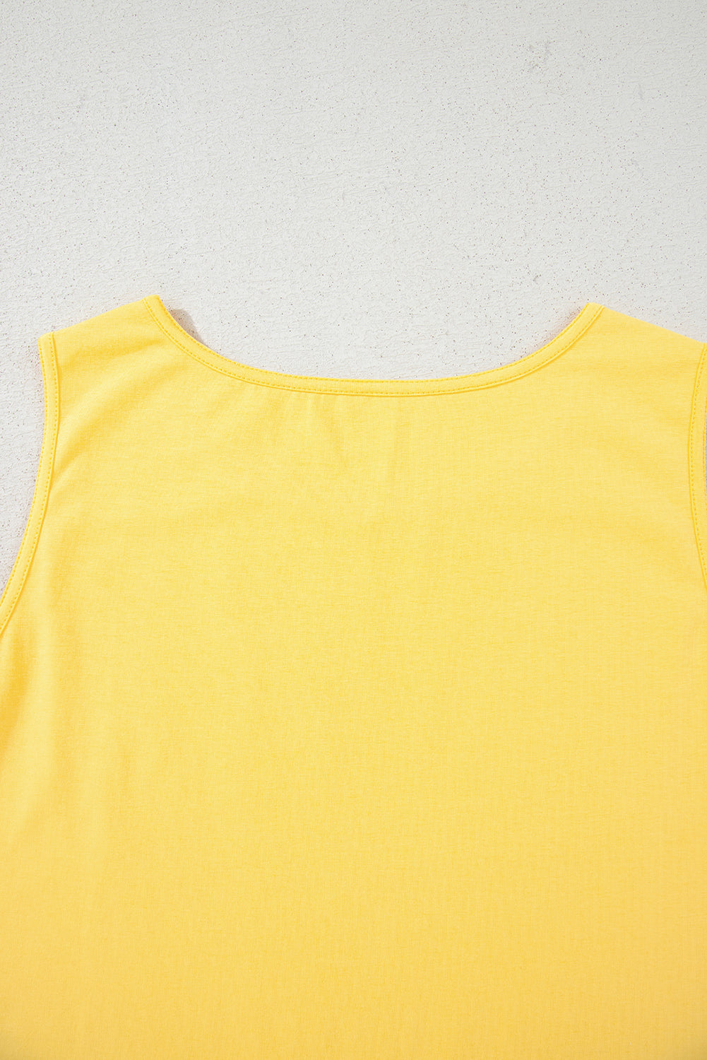 Yellow Cream Flower Graphic Casual Tank Top-Tops/Tank Tops-[Adult]-[Female]-2022 Online Blue Zone Planet
