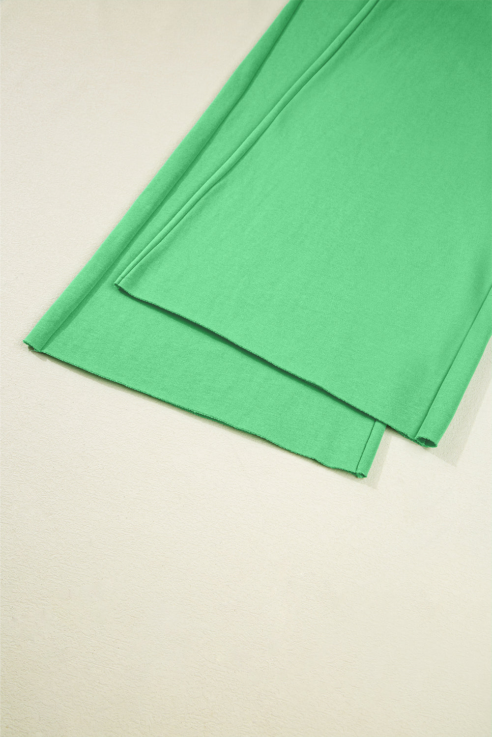 Bright Green Drop Shoulder Puff Sleeve Crop Pullover Drawstring Wide Leg Pants Set-Two Piece Sets/Pant Sets-[Adult]-[Female]-2022 Online Blue Zone Planet