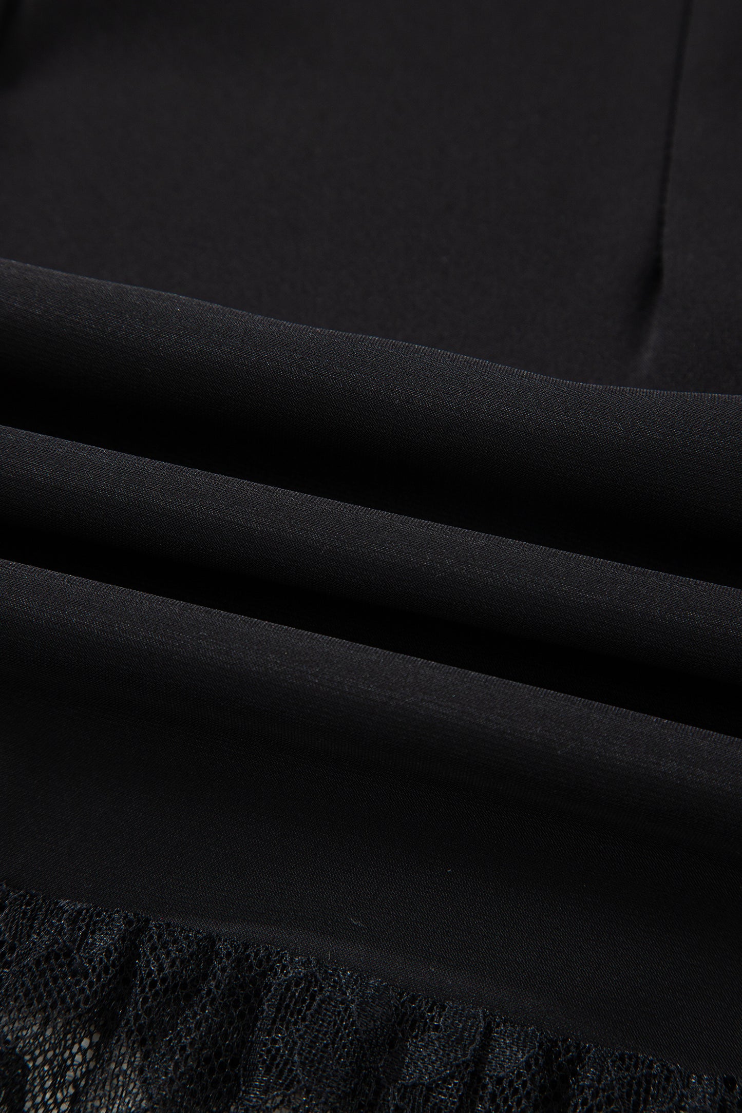 Black Solid Color Sleeveless Sheer Floral Lace Patchwork Long Dress-TOPS / DRESSES-[Adult]-[Female]-2022 Online Blue Zone Planet