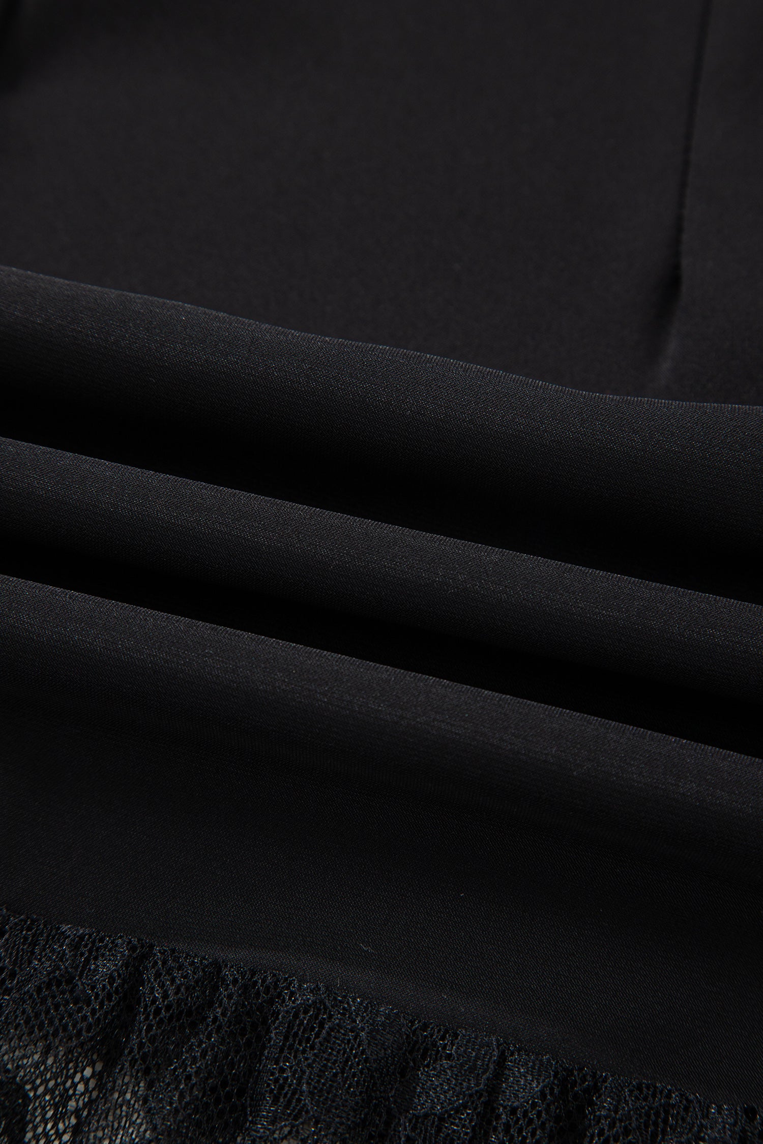 Black Solid Color Sleeveless Sheer Floral Lace Patchwork Long Dress-TOPS / DRESSES-[Adult]-[Female]-2022 Online Blue Zone Planet