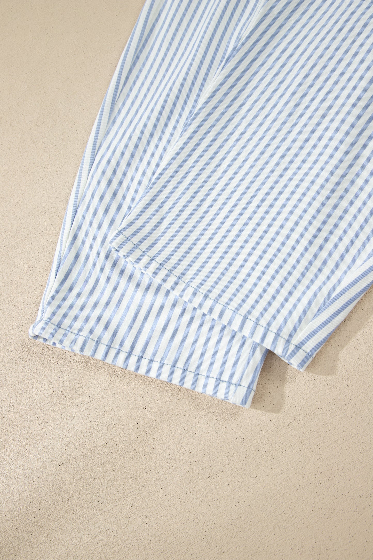 Brown Stripe Casual Barrel Jeans-Bottoms/Jeans-[Adult]-[Female]-2022 Online Blue Zone Planet
