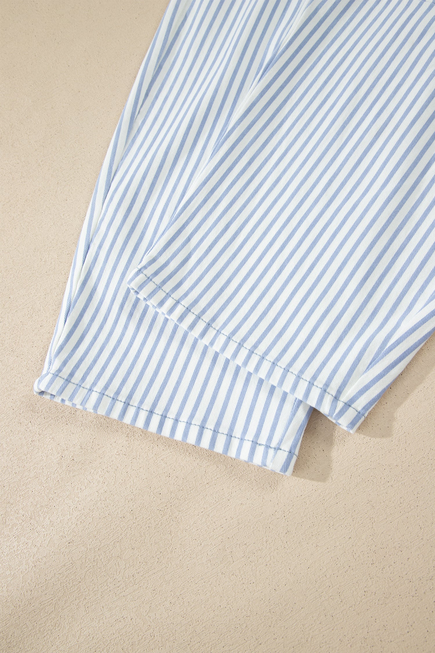 Brown Stripe Casual Barrel Jeans-Bottoms/Jeans-[Adult]-[Female]-2022 Online Blue Zone Planet