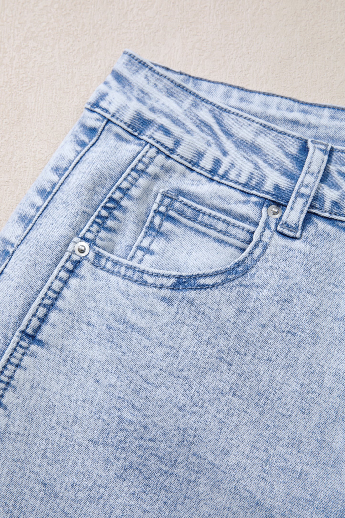 Beau Blue Light Washed Pull On Barrel Jeans