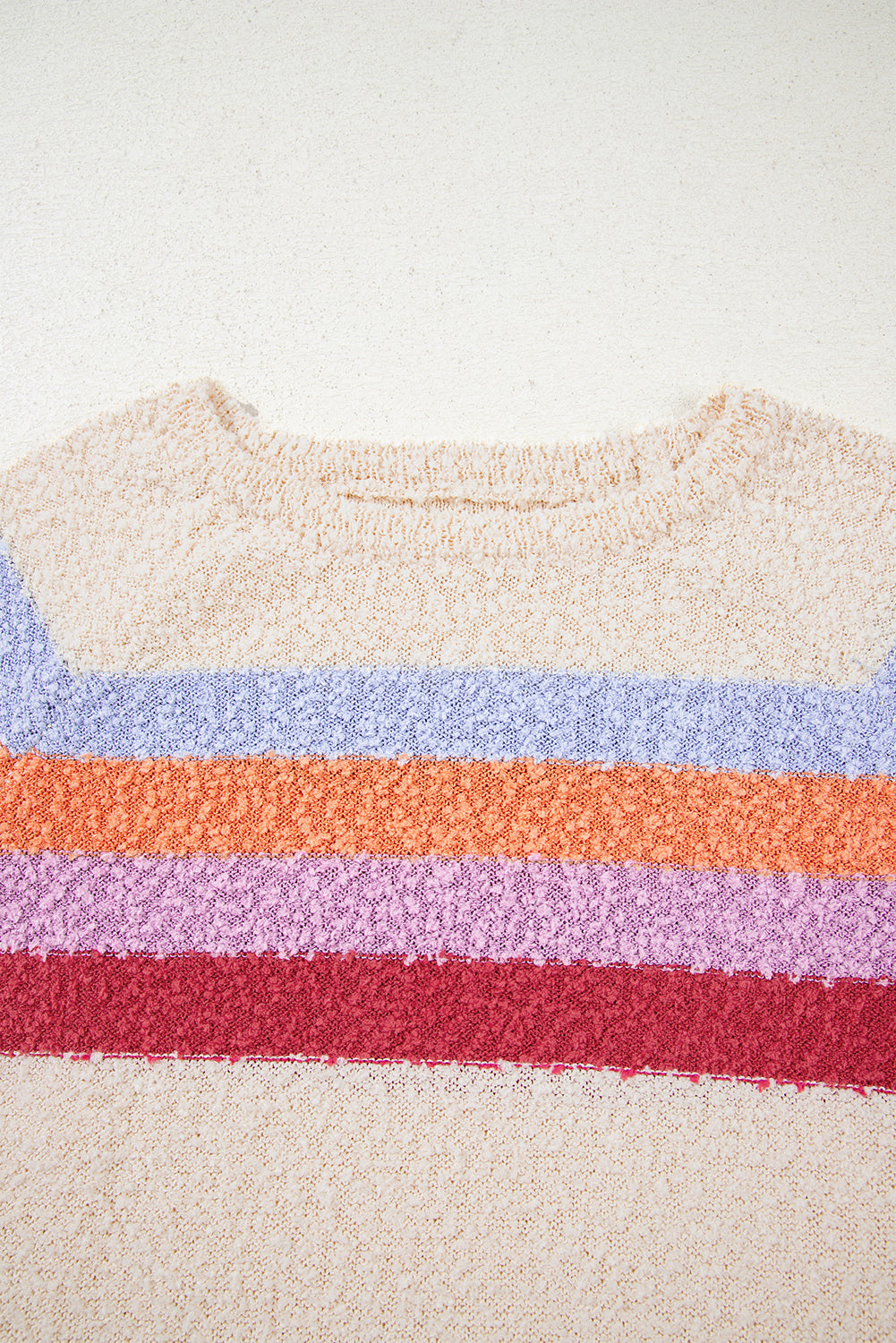 Jet Stream Striped Color Block Loose Sleeve Chic Sweater-Sweaters & Cardigans/Sweaters-[Adult]-[Female]-2022 Online Blue Zone Planet