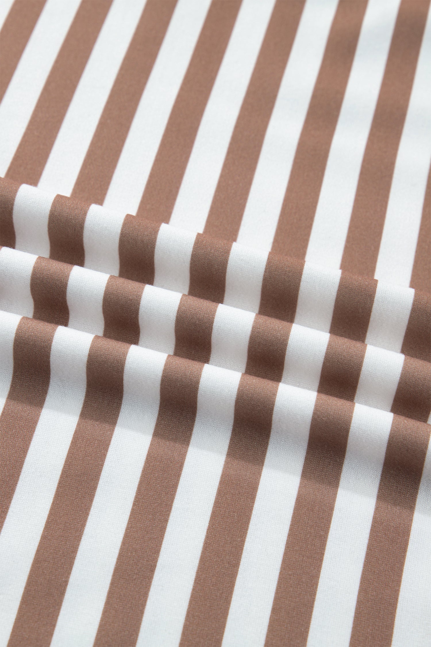 Orange Stripe Short Bubble Sleeve T Shirt-Tops/Tops & Tees-[Adult]-[Female]-2022 Online Blue Zone Planet