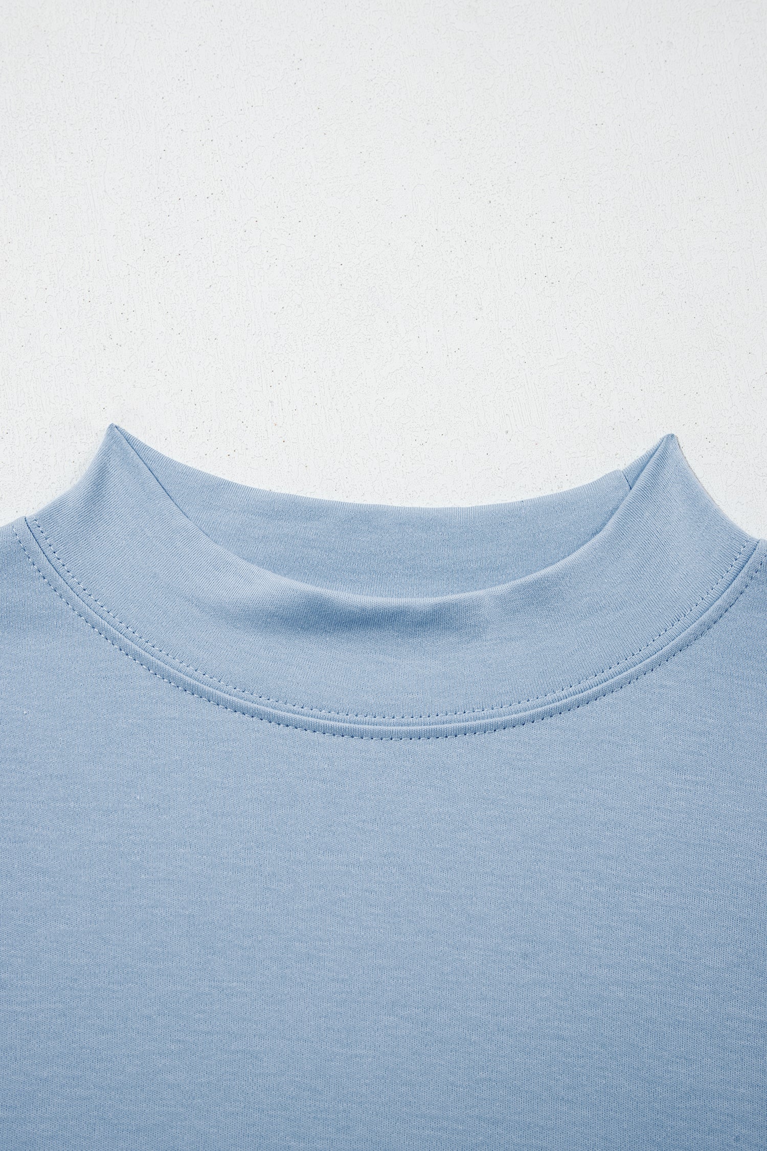 Pink Solid Color High Neck Oversize Tee-Tops/Tops & Tees-[Adult]-[Female]-2022 Online Blue Zone Planet