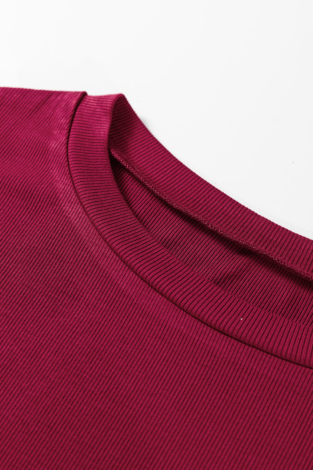 Wild Ginger Contrast Floral Sleeve Solid Ribbed Body Patchwork Long Sleeve Top-Tops/Long Sleeve Tops-[Adult]-[Female]-2022 Online Blue Zone Planet