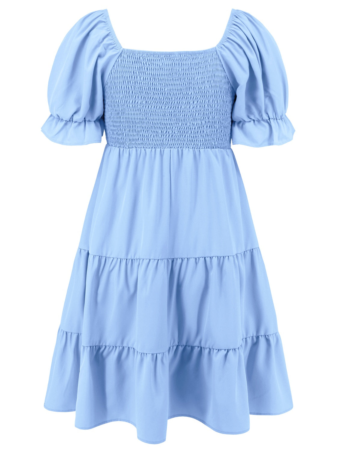 Blue Zone Planet | Smocked Flounce Sleeve Mini Dress-TOPS / DRESSES-[Adult]-[Female]-2022 Online Blue Zone Planet