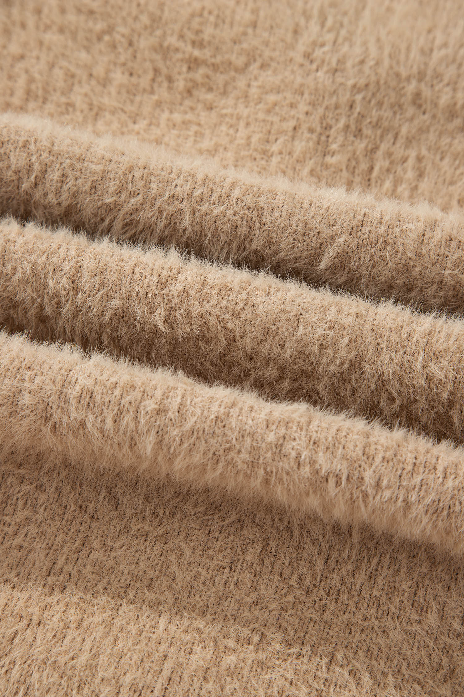 Smoke Gray Fuzzy Buttoned Front Midi Solid Cardigan-Sweaters & Cardigans/Cardigans-[Adult]-[Female]-2022 Online Blue Zone Planet