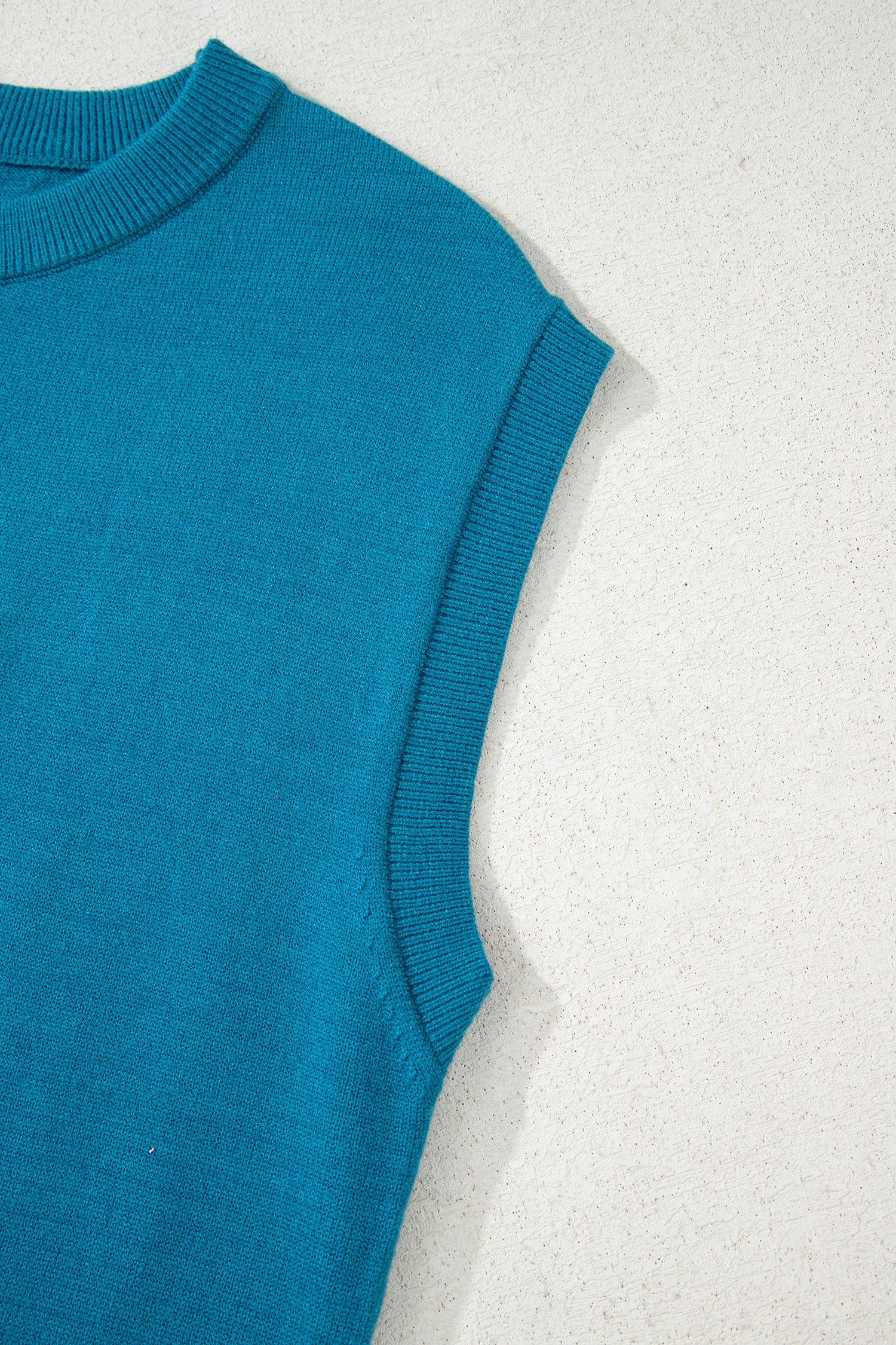 Light Blue Horse Shoe Embroidered Loose Short Sleeve Sweater-TOPS / DRESSES-[Adult]-[Female]-2022 Online Blue Zone Planet