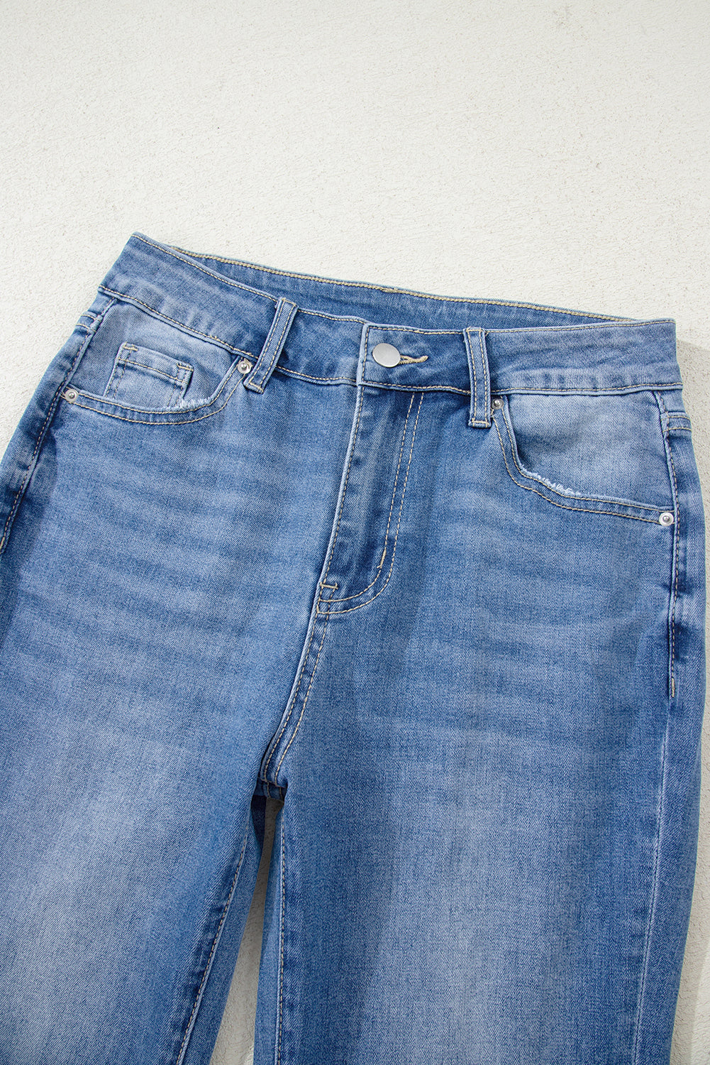Ashleigh Blue Cut out Side Frayed Hemline Flare Jeans-Bottoms/Jeans-[Adult]-[Female]-2022 Online Blue Zone Planet