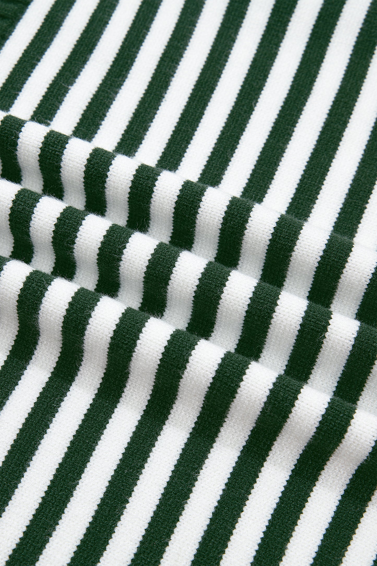 Green Stripe Striped Button Placket Drop Shoulder Long Sleeve Sweater-Sweaters & Cardigans/Sweaters-[Adult]-[Female]-2022 Online Blue Zone Planet