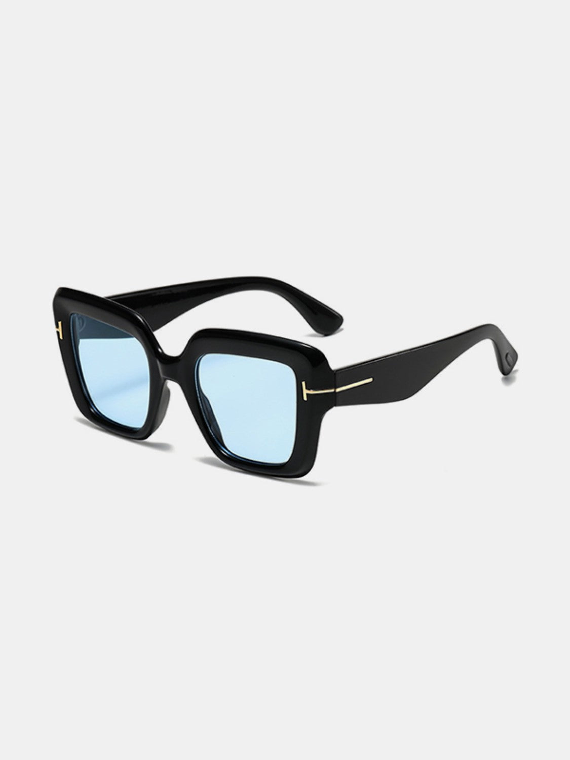 Polycarbonate Frame Square Sunglasses-SUN GLASSES-[Adult]-[Female]-Pastel Blue-One Size-2022 Online Blue Zone Planet