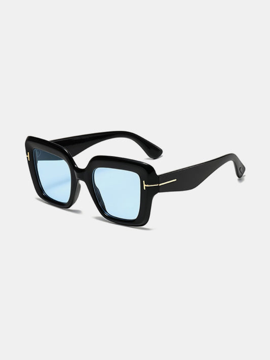 Polycarbonate Frame Square Sunglasses-SUN GLASSES-[Adult]-[Female]-Pastel Blue-One Size-2022 Online Blue Zone Planet
