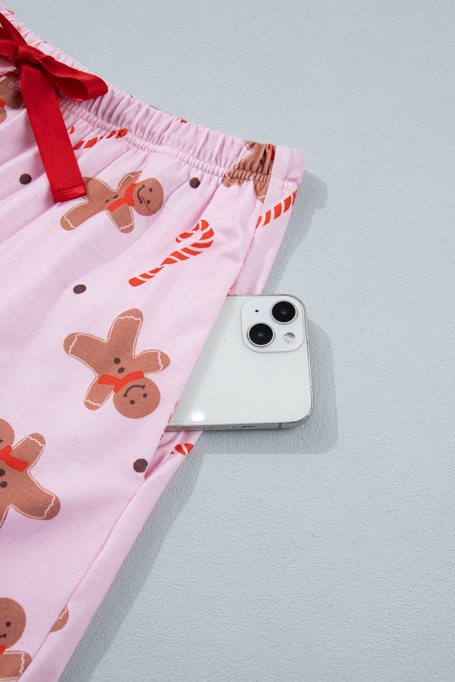 Pink Short Sleeve Placket Shell Button Elastic Waist Lounge Set-Loungewear & Sleepwear/Loungewear-[Adult]-[Female]-2022 Online Blue Zone Planet