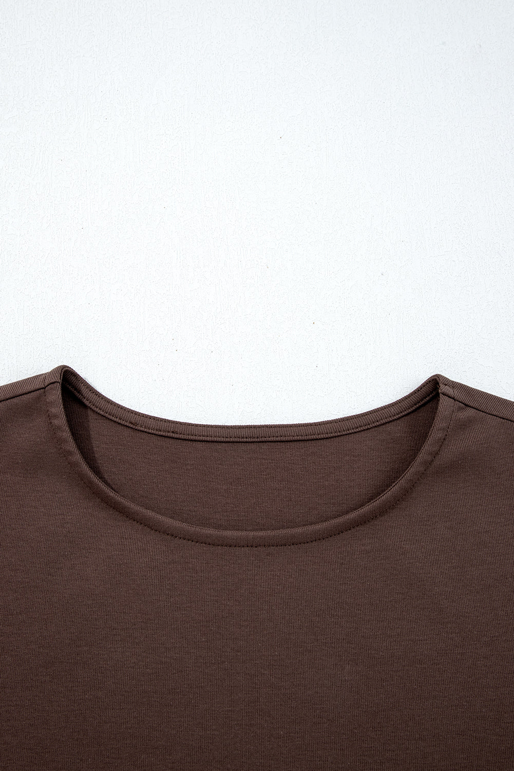 Coffee Short Sleeve Knit Top Patchwork Pleated Long Dress-TOPS / DRESSES-[Adult]-[Female]-2022 Online Blue Zone Planet