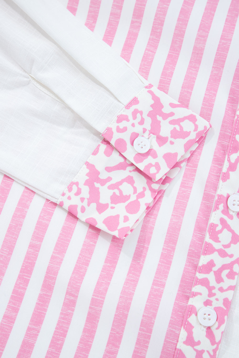 Pink Leopard Striped Western Casual Shirt-Tops/Blouses & Shirts-[Adult]-[Female]-2022 Online Blue Zone Planet