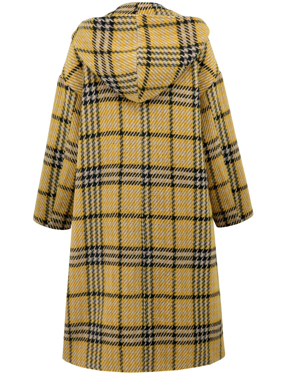 Blue Zone Planet | Plaid Double-Breasted Long Sleeve Longline Coat-TOPS / DRESSES-[Adult]-[Female]-2022 Online Blue Zone Planet