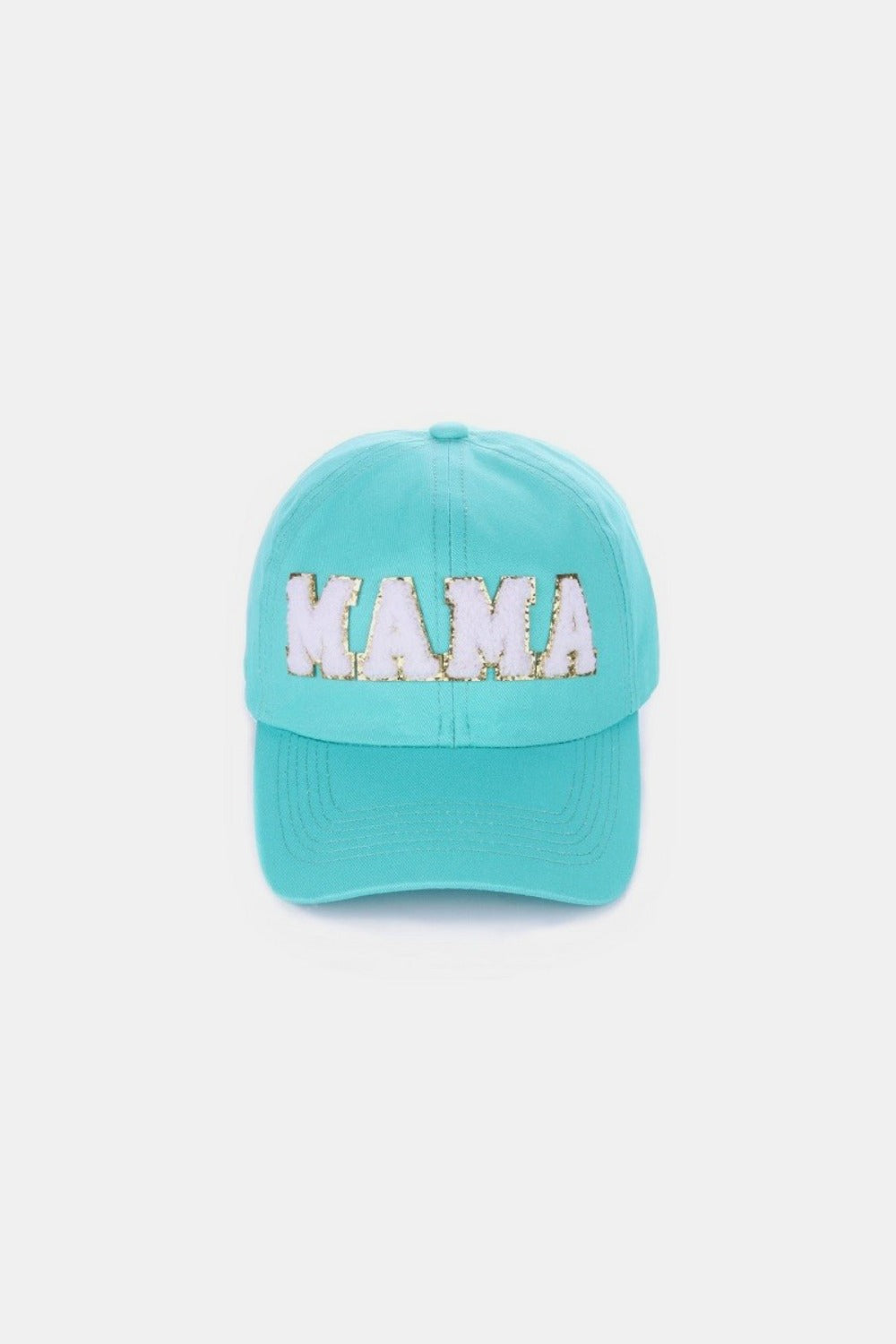 Blue Zone Planet | MAMA Chenille Patch Baseball Cap-HATS-[Adult]-[Female]-Mint-One Size-2022 Online Blue Zone Planet