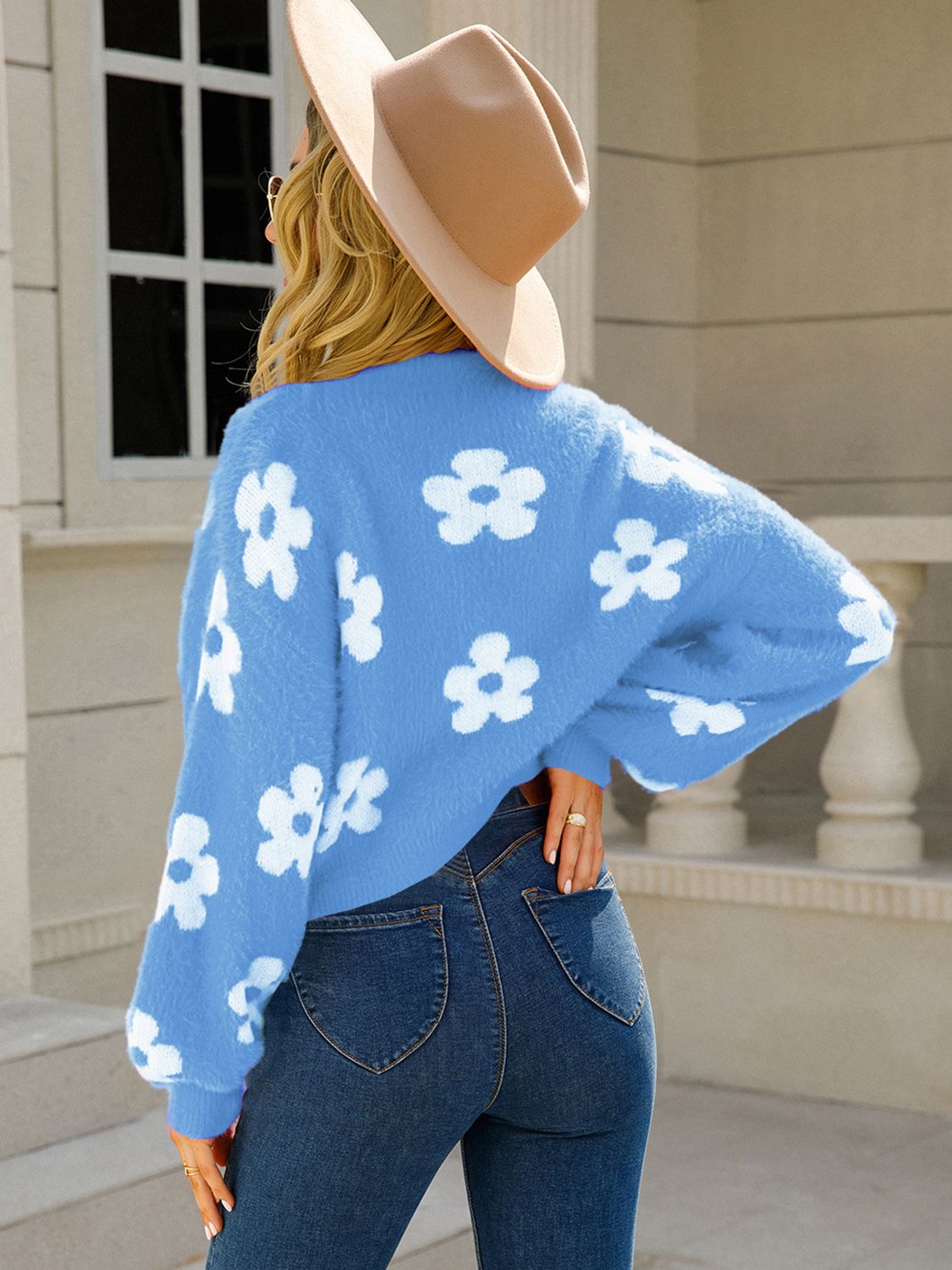 Angel Wings Flower Open Front Long Sleeve Cardigan-TOPS / DRESSES-[Adult]-[Female]-2022 Online Blue Zone Planet