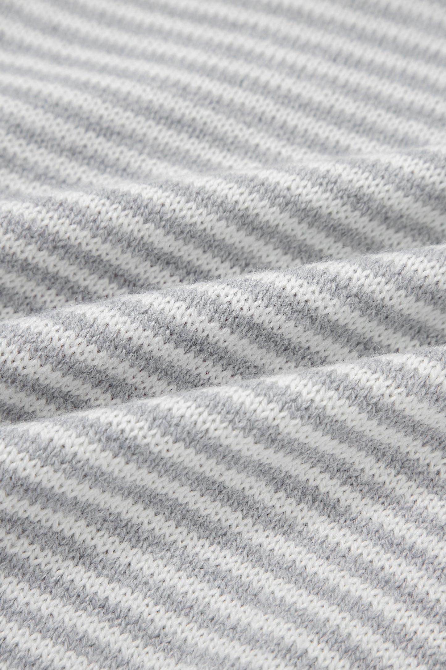 Gray Stripe Contrast Heart Pattern Valentine Knit Sweater-TOPS / DRESSES-[Adult]-[Female]-2022 Online Blue Zone Planet