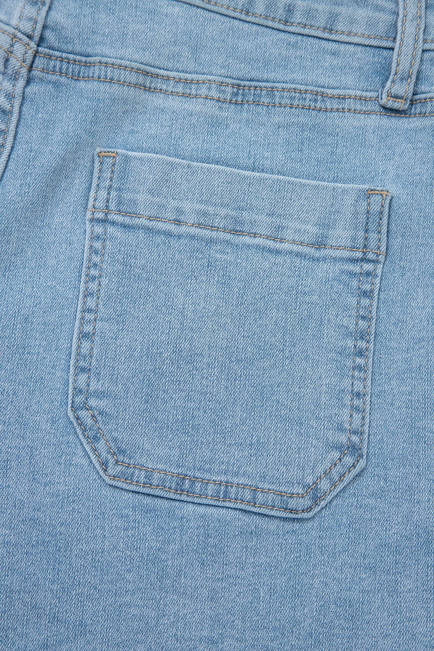 Myosotis High Rise Patch Pocket Denim Shorts-Bottoms/Denim Shorts-[Adult]-[Female]-2022 Online Blue Zone Planet