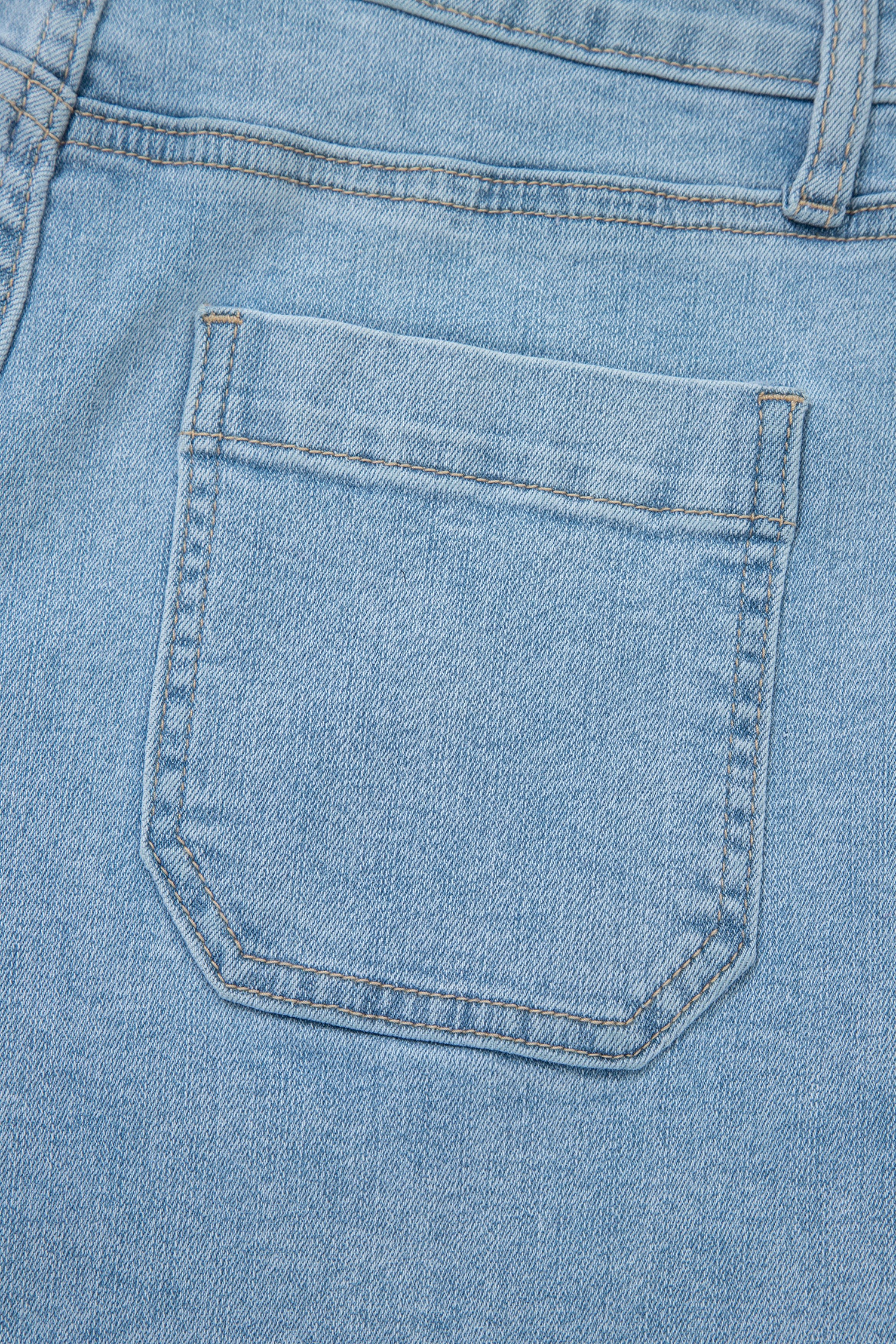 Myosotis High Rise Patch Pocket Denim Shorts-Bottoms/Denim Shorts-[Adult]-[Female]-2022 Online Blue Zone Planet