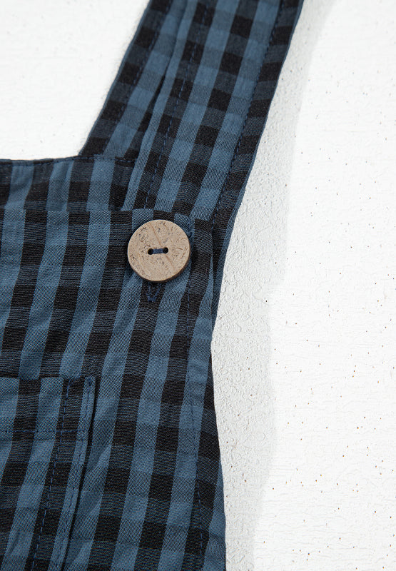 Blue Zone Planet | Plaid Wide Strap Wide Leg Overalls-TOPS / DRESSES-[Adult]-[Female]-2022 Online Blue Zone Planet