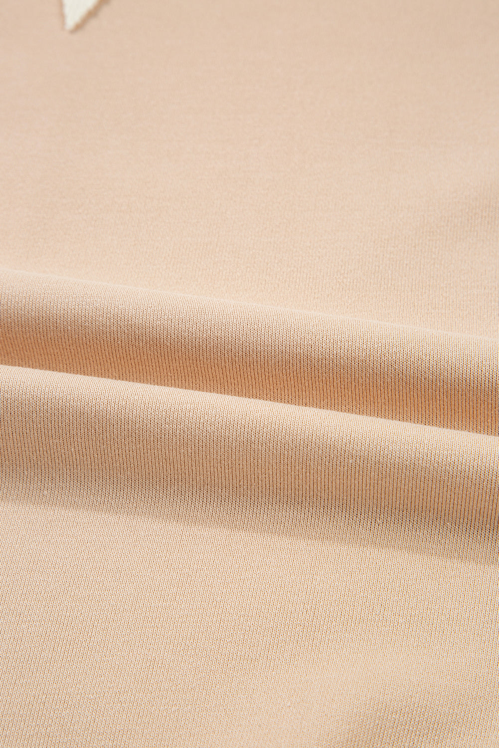Light French Beige Color Block Textured Patchwork Pullover Sweatshirt-Tops/Sweatshirts & Hoodies-[Adult]-[Female]-2022 Online Blue Zone Planet