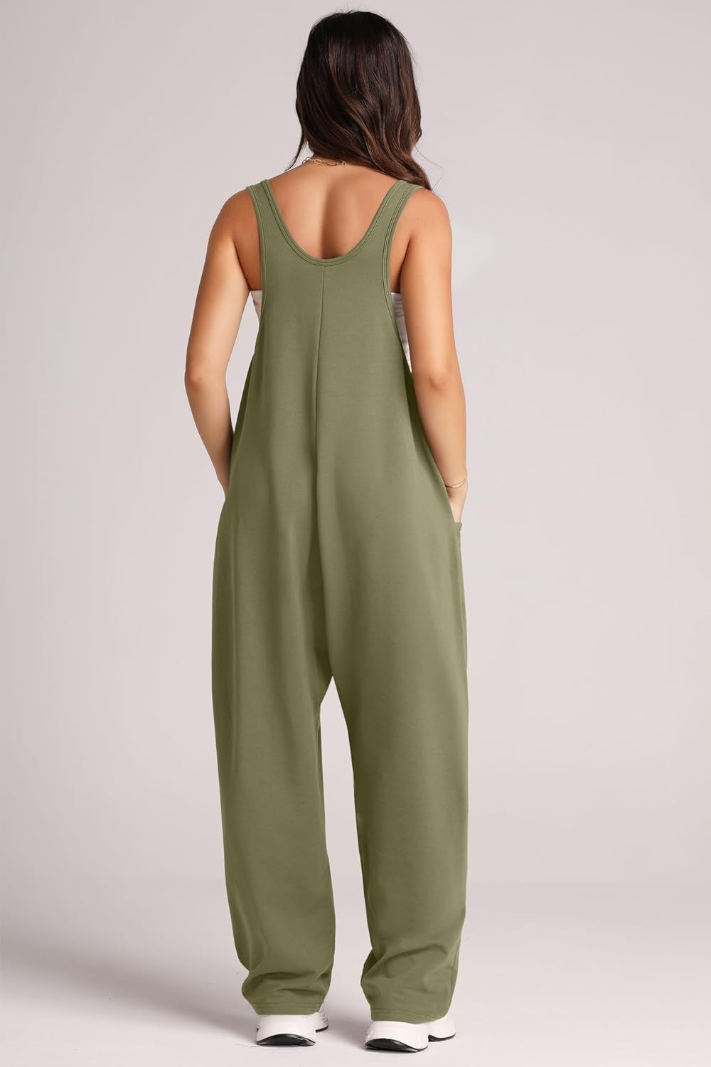 Blue Zone Planet | Wide Strap Jumpsuit with Pockets-TOPS / DRESSES-[Adult]-[Female]-2022 Online Blue Zone Planet