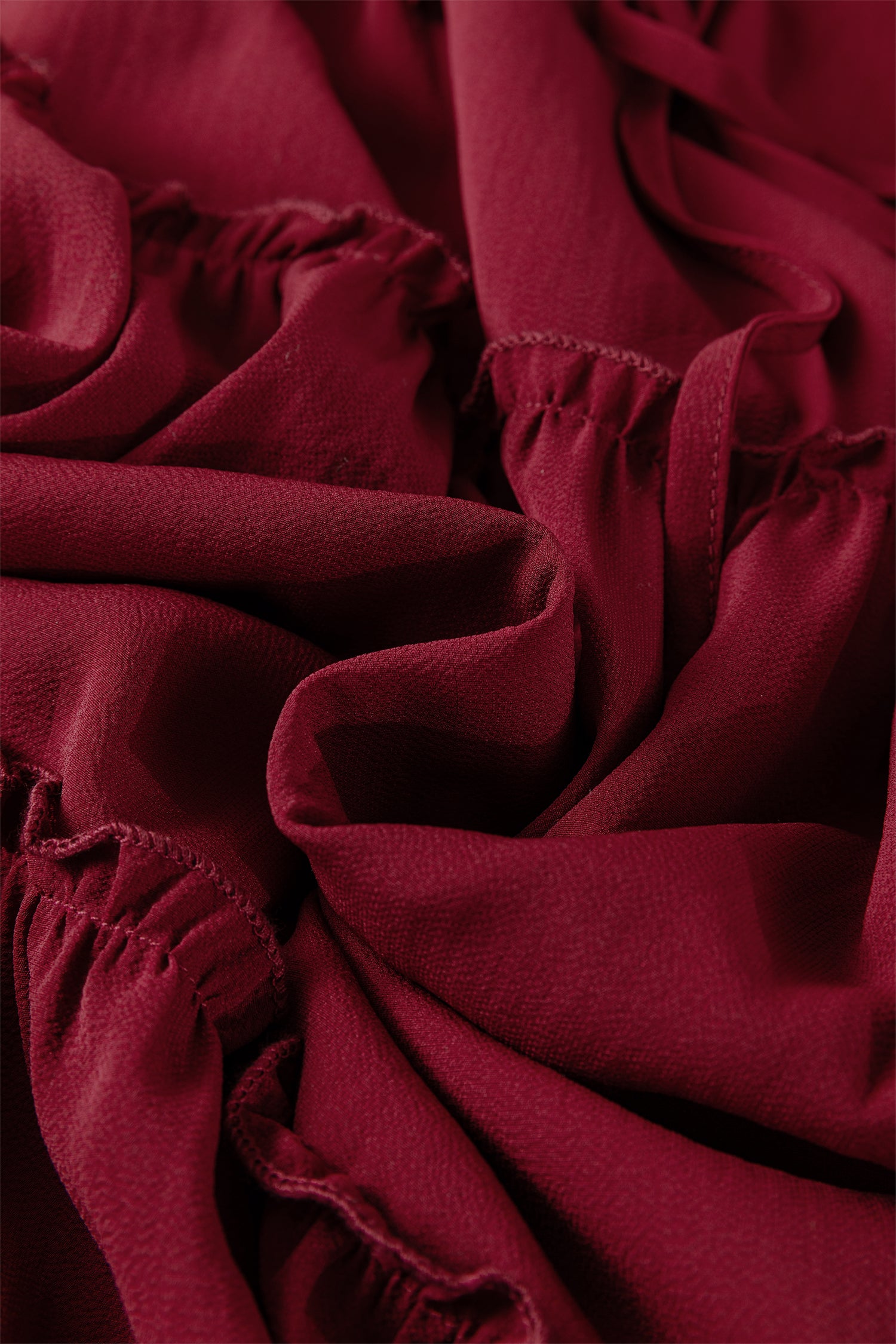 Fiery Red Black Frill Tiered Drawstring Waist Maxi Skirt-Bottoms/Skirts & Petticoat-[Adult]-[Female]-2022 Online Blue Zone Planet