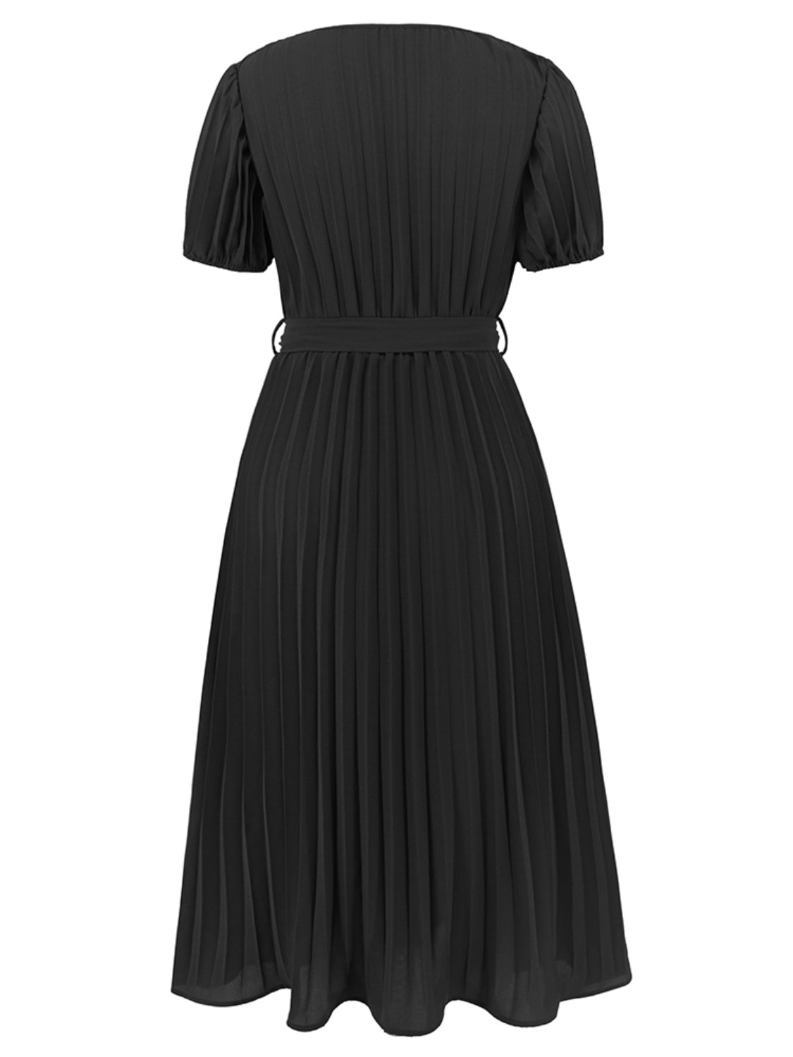 Pleated Surplice Tie Waist Midi Dress-TOPS / DRESSES-[Adult]-[Female]-2022 Online Blue Zone Planet