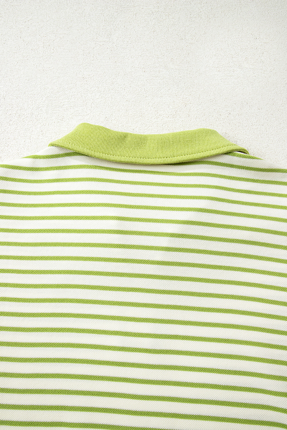 Green Stripe Collared V Neck Drop Shoulder Pullover and Skort 2pcs Outfit-Two Piece Sets/Two Piece Dresses-[Adult]-[Female]-2022 Online Blue Zone Planet