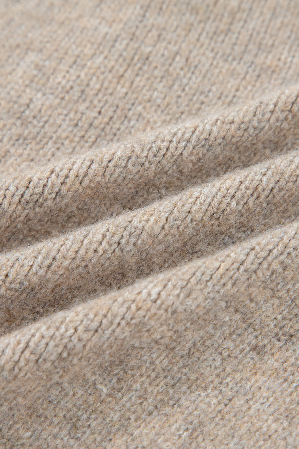 Pale Khaki Tied Front Drop Shoulder Chunky Casual Cardigan-Sweaters & Cardigans/Cardigans-[Adult]-[Female]-2022 Online Blue Zone Planet