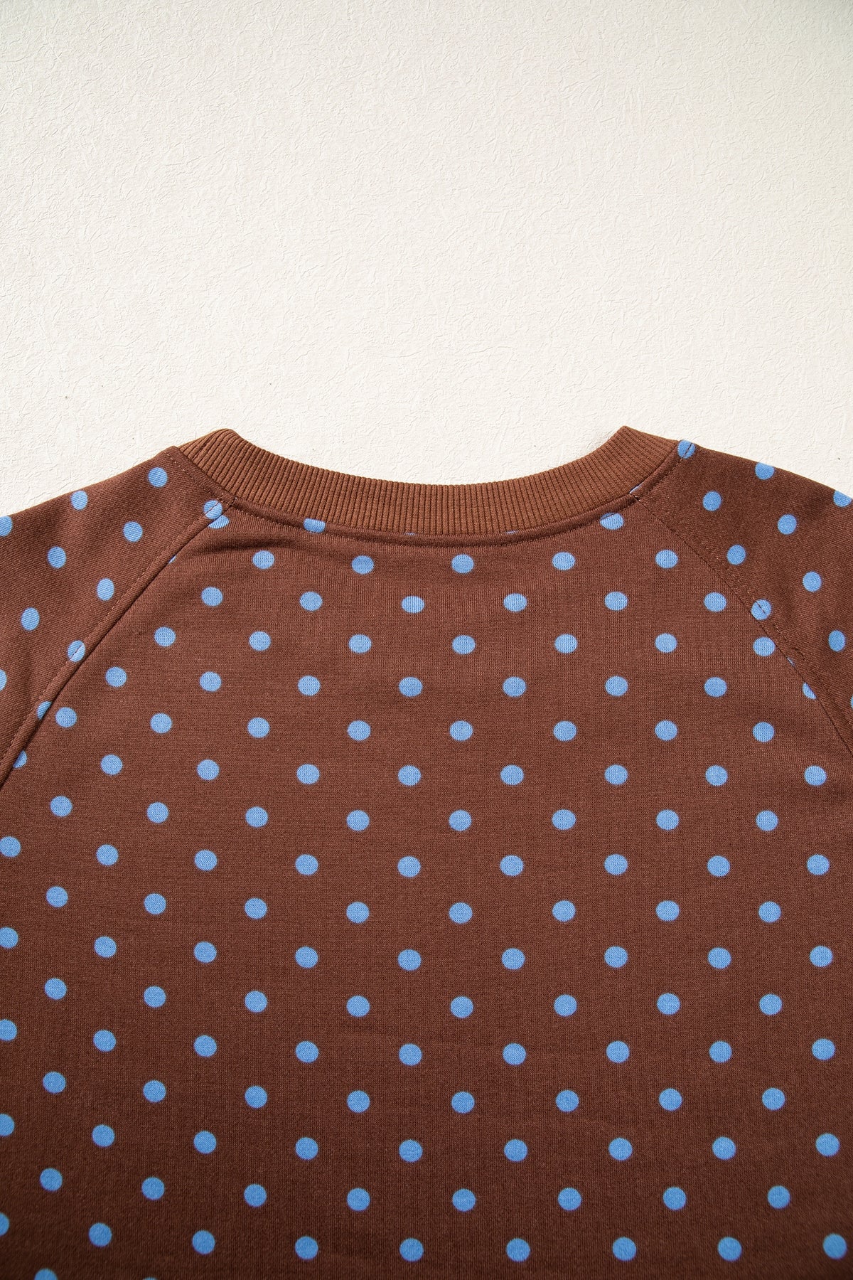 Brown Polka Dot Drawstring Wide Leg Long Sleeve Top Pant Set-Two Piece Sets/Pant Sets-[Adult]-[Female]-2022 Online Blue Zone Planet