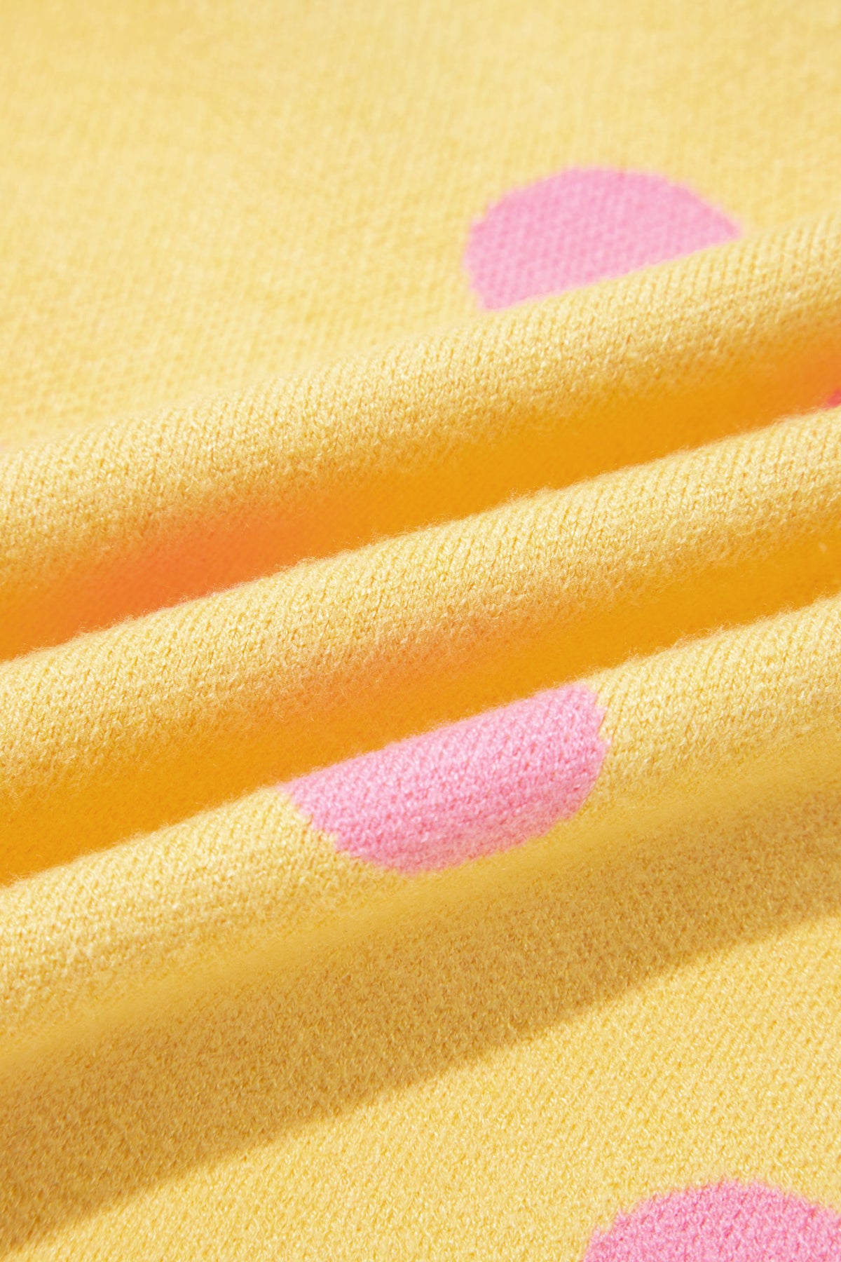 Yellow Cream Casual Polka Dot Button Front Long Sleeve Sweater Cardigan-Sweaters & Cardigans/Cardigans-[Adult]-[Female]-2022 Online Blue Zone Planet