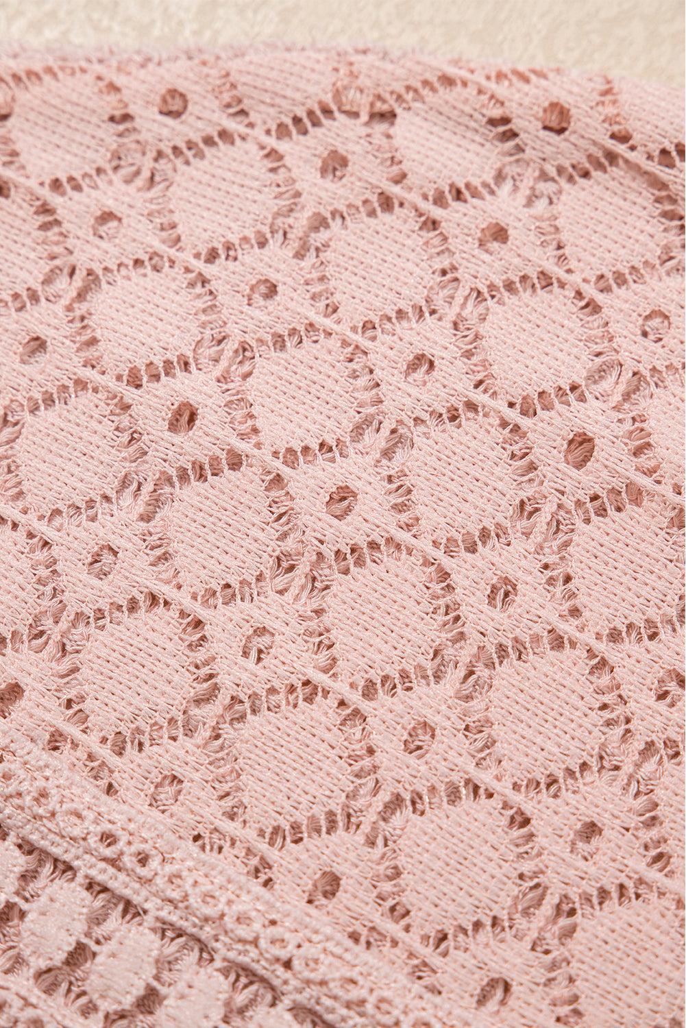 Mist Green Lace Patchwork Waffle Short Sleeve Top-Tops/Tops & Tees-[Adult]-[Female]-2022 Online Blue Zone Planet
