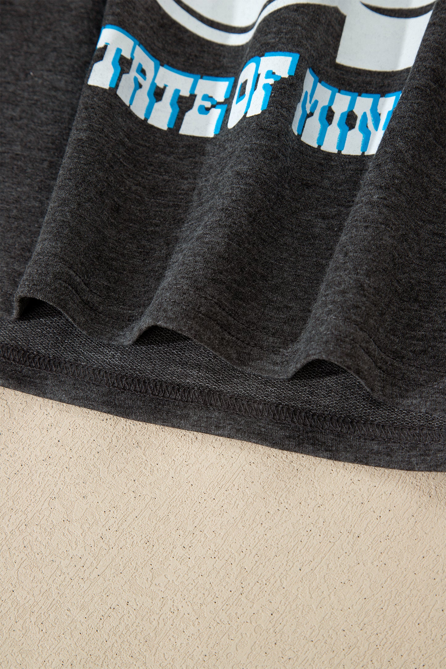 Carbon Grey Yee Haw Boots State Of Mind Fringed Sleeve Tee-Tops/Tops & Tees-[Adult]-[Female]-2022 Online Blue Zone Planet