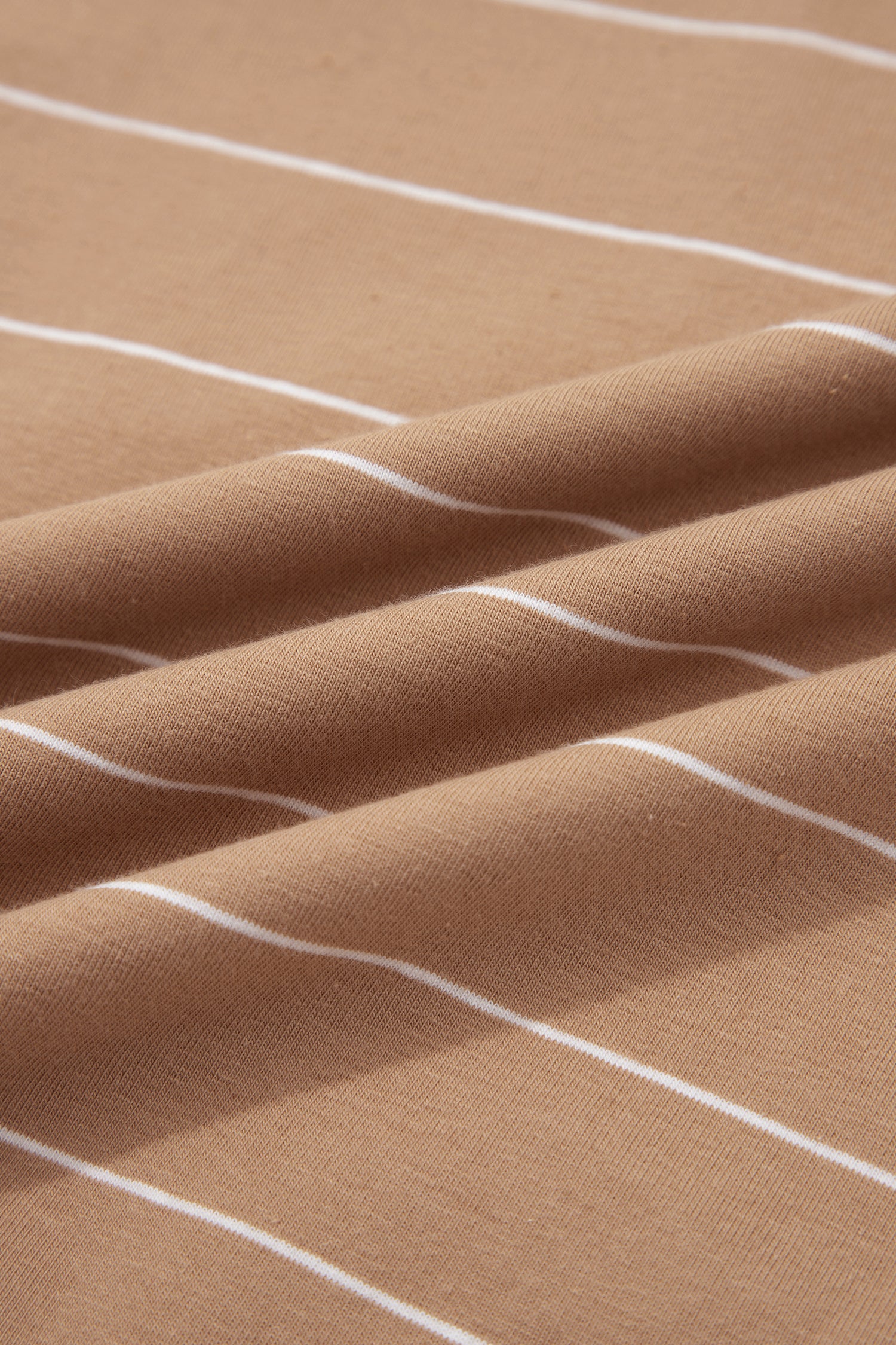 Khaki Stripe Casual Short Sleeve Side Slit Maxi T Shirt Dress-TOPS / DRESSES-[Adult]-[Female]-2022 Online Blue Zone Planet