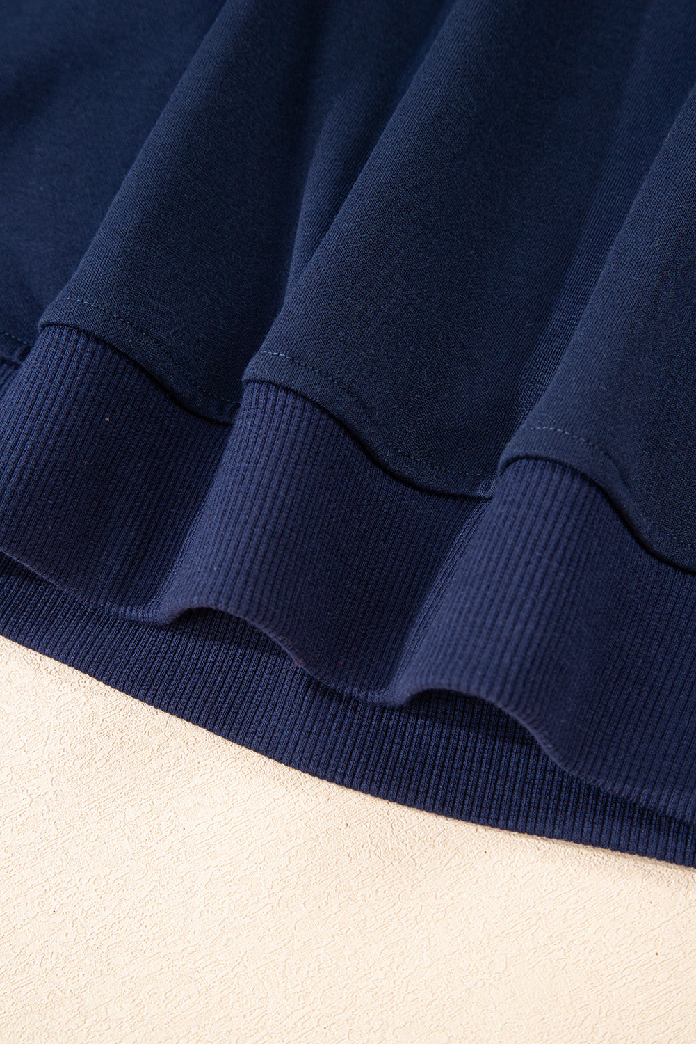 Dirty blue Varsity Striped Detail Crewneck Pullover Elastic Sweatpants 2pcs Outfit-Two Piece Sets/Pant Sets-[Adult]-[Female]-2022 Online Blue Zone Planet