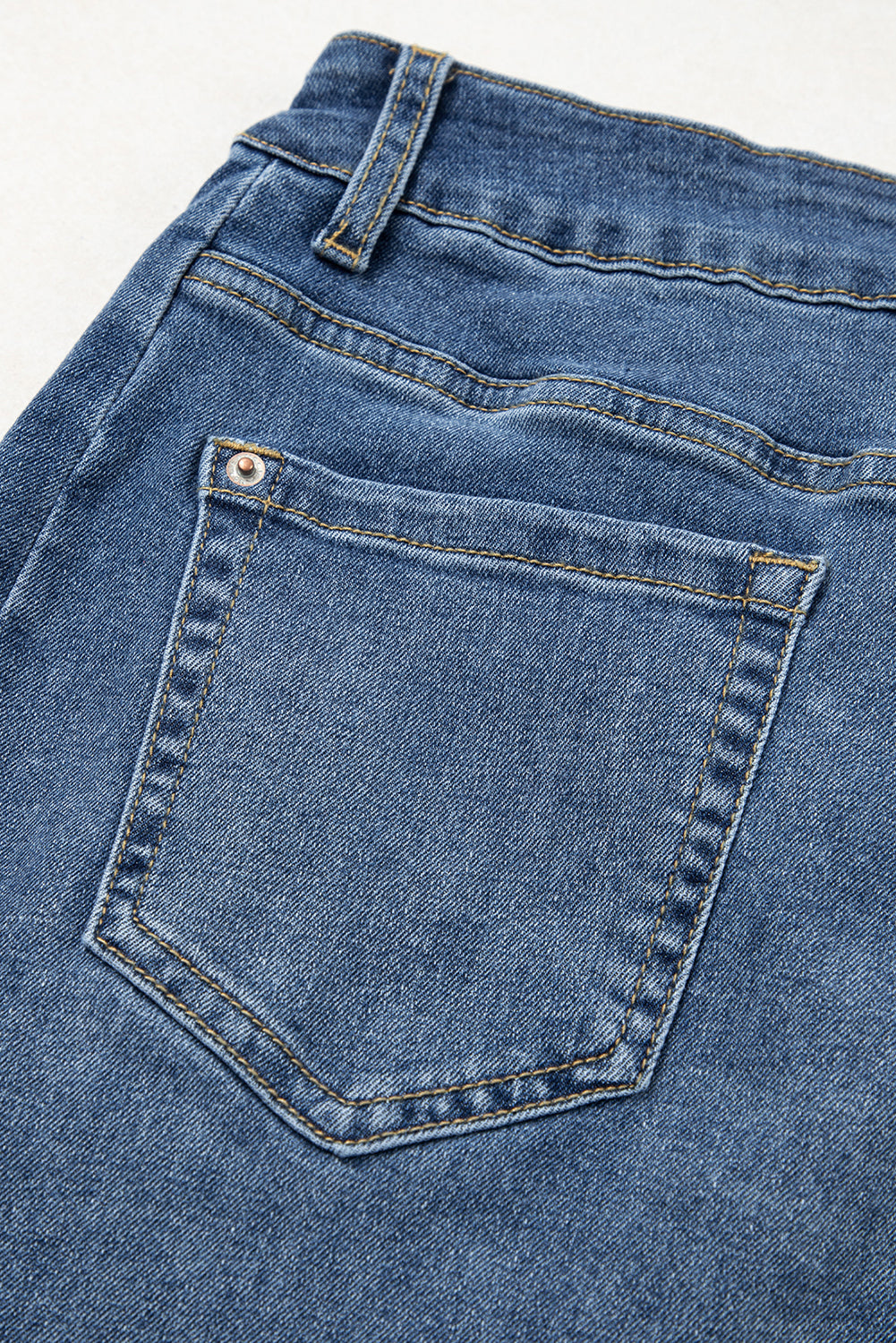 Ashleigh Blue Stitched Raw Hem Wide Leg Loose Jeans-TOPS / DRESSES-[Adult]-[Female]-2022 Online Blue Zone Planet