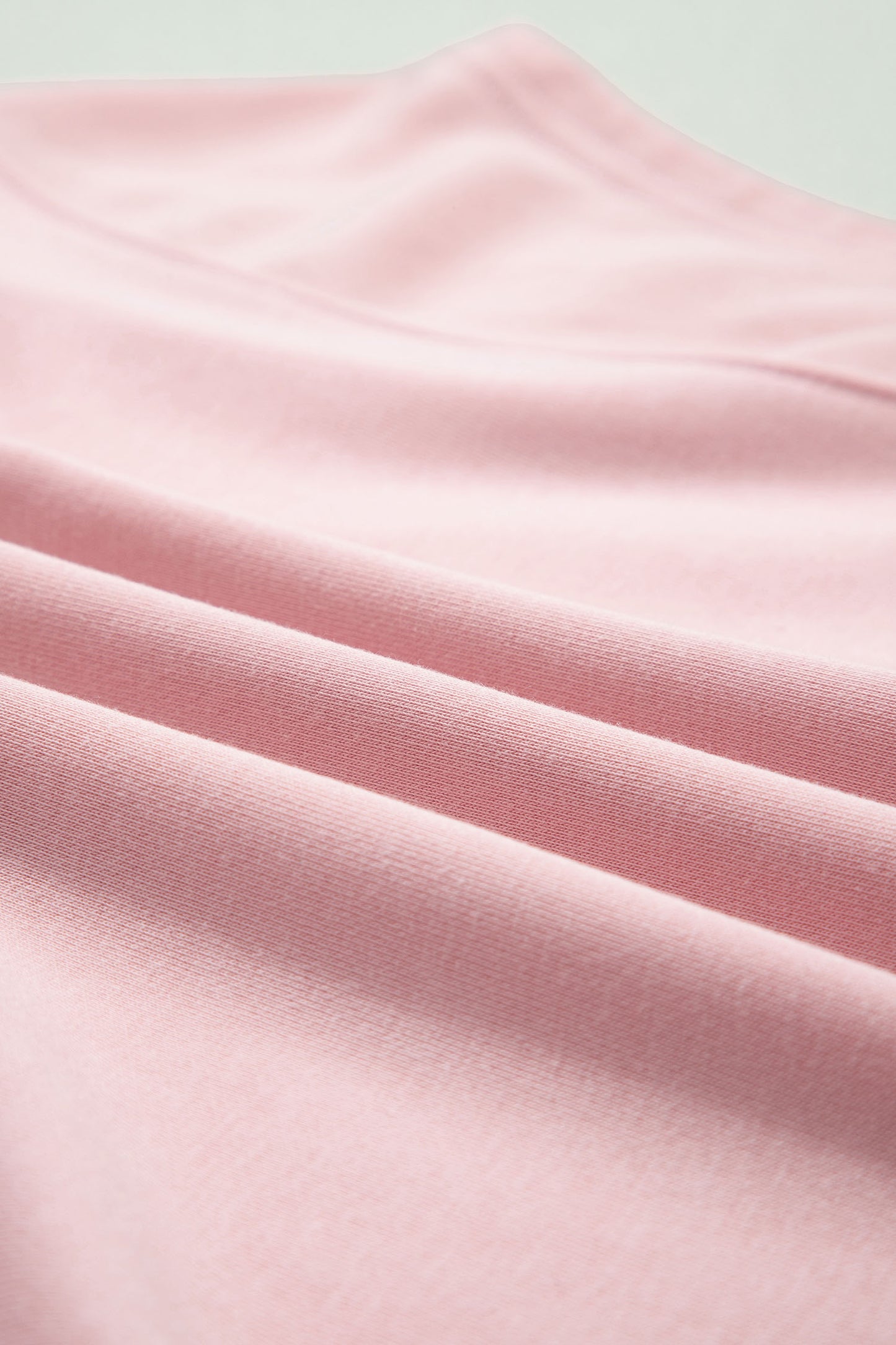 Light Pink Solid Color Loose Tee Drawstring Wide Leg Pants 2pcs Outfit-Two Piece Sets/Pant Sets-[Adult]-[Female]-2022 Online Blue Zone Planet