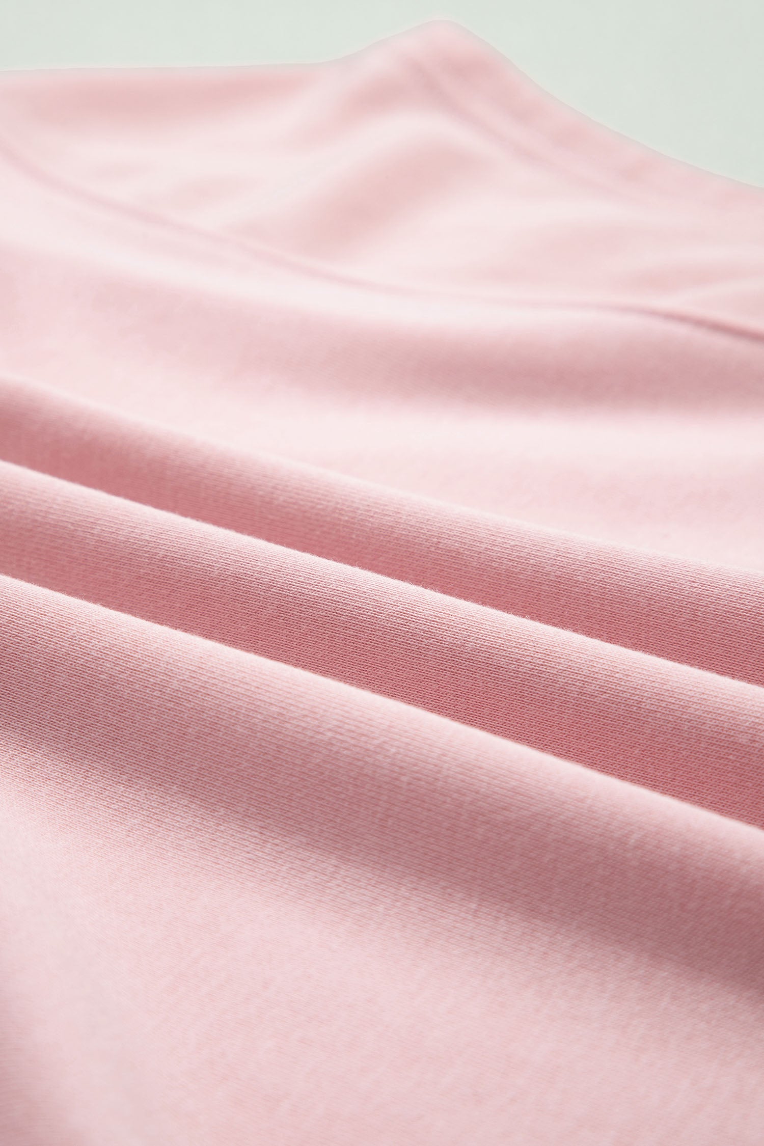 Light Pink Solid Color Loose Tee Drawstring Wide Leg Pants 2pcs Outfit-Two Piece Sets/Pant Sets-[Adult]-[Female]-2022 Online Blue Zone Planet