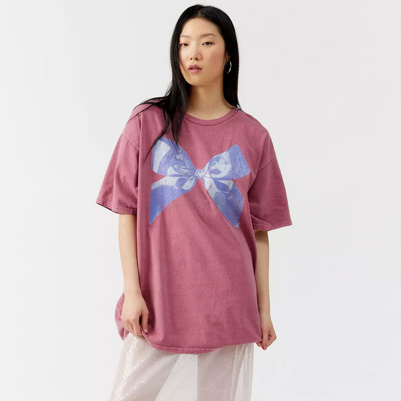 Blue Zone Planet | Butterfly T-shirt for women, simple style, round neck and short sleeves-TOPS / DRESSES-[Adult]-[Female]-Rose-S-2022 Online Blue Zone Planet